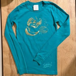 Hanna Andersson Disney’s Ariel Long Sleeve PJ Top NWOT